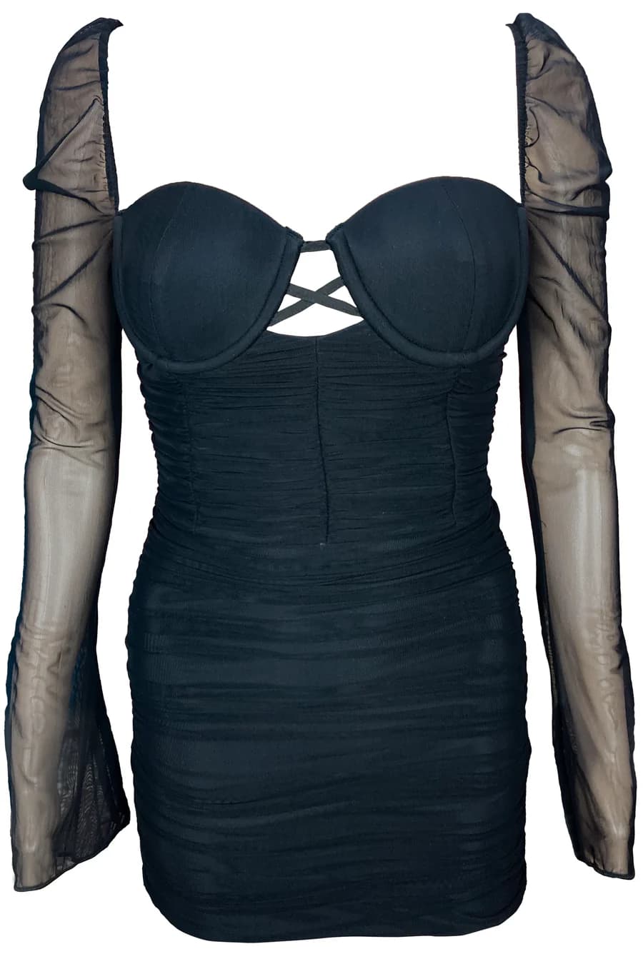 Mit dem schwarzen Minikleid „Linda“ wird jeder Abend zu etwas Besonderem