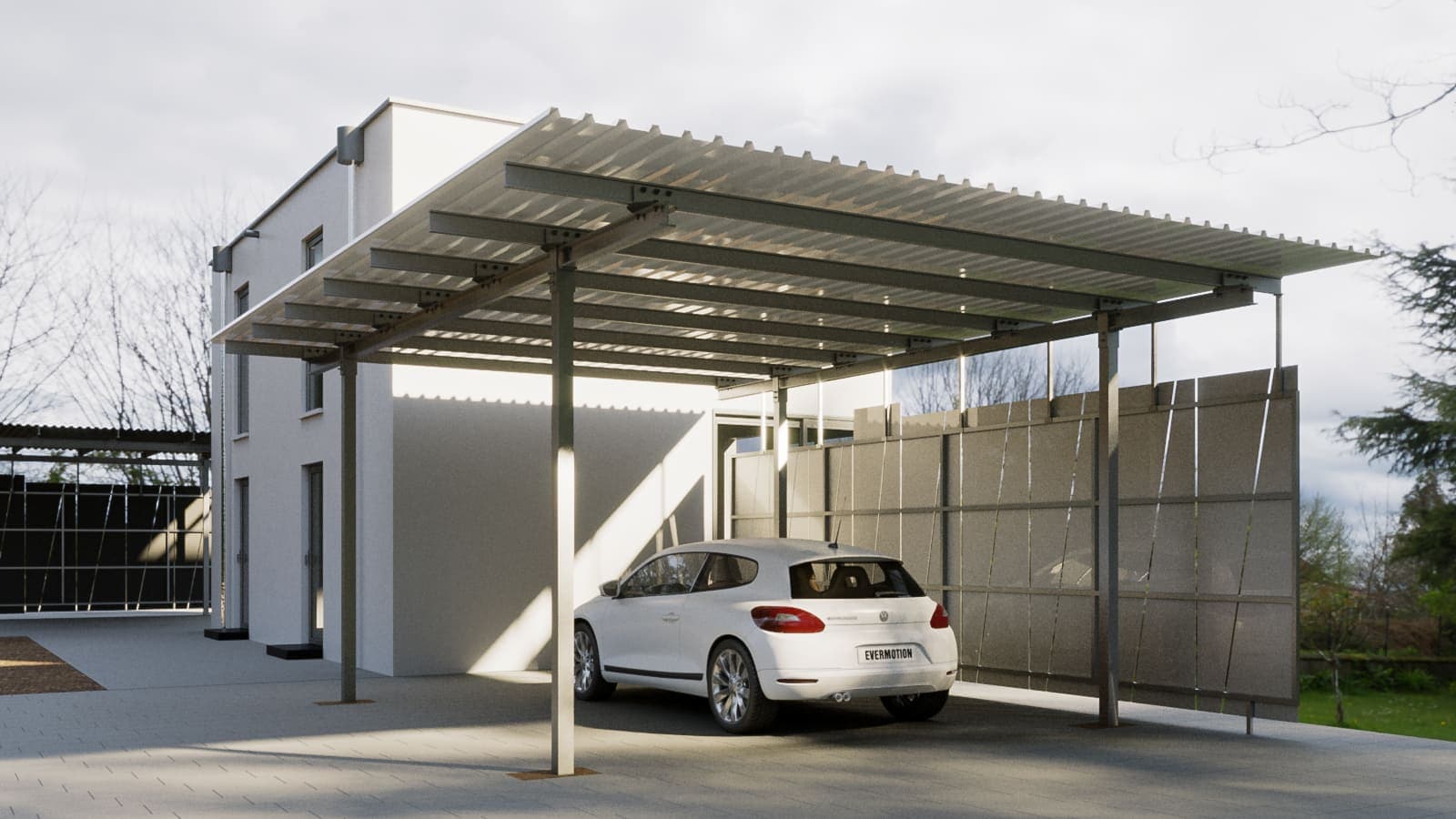 Carport Metall aus Aluminium: Leicht, robust und modern