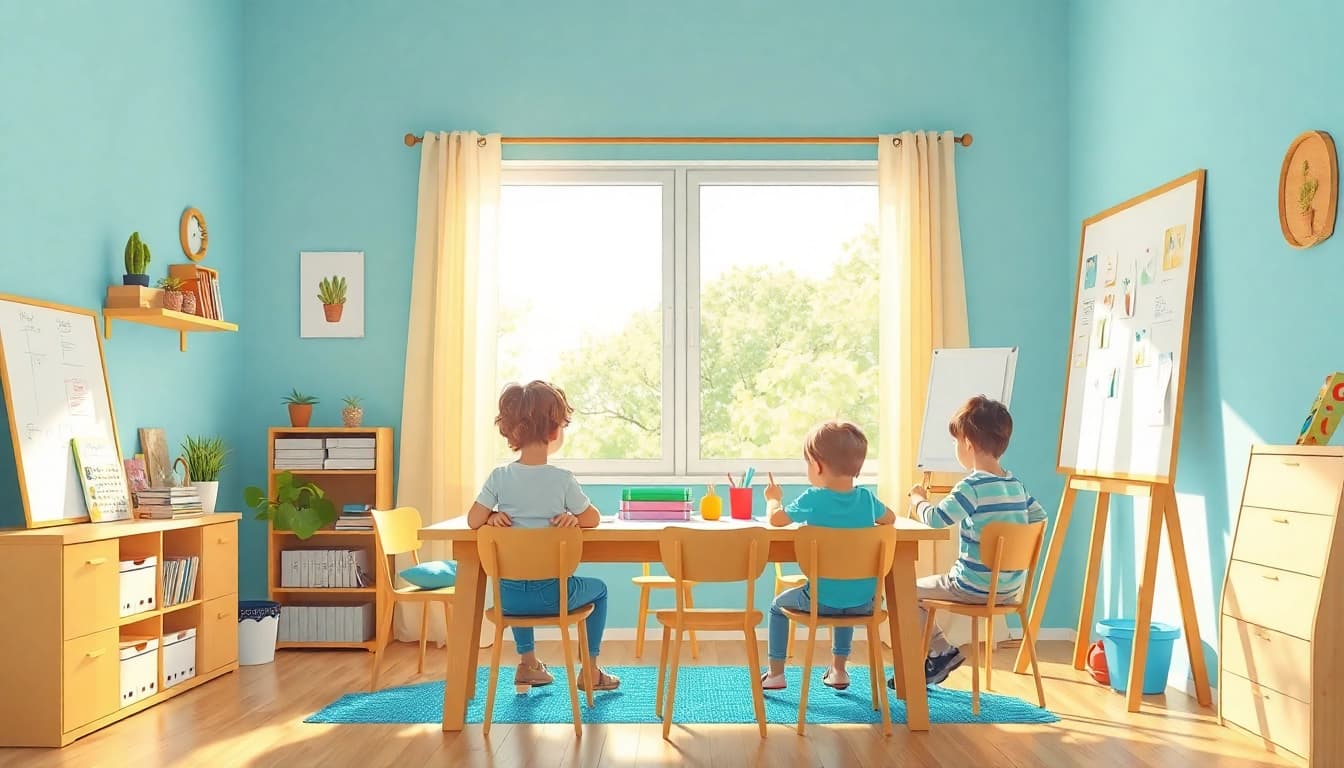 Erleben Sie Heimunterricht, bei dem Eltern kreativ mit ihren Kindern lernen und eine positive Bildungsumgebung schaffen.