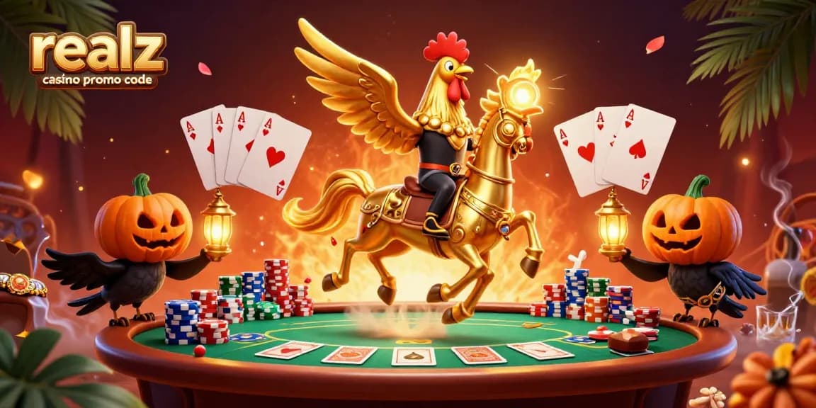 Aktiviere den realz casino promo code für spannende Boni und Freispiele in einem lebhaften Casino-Szenario.