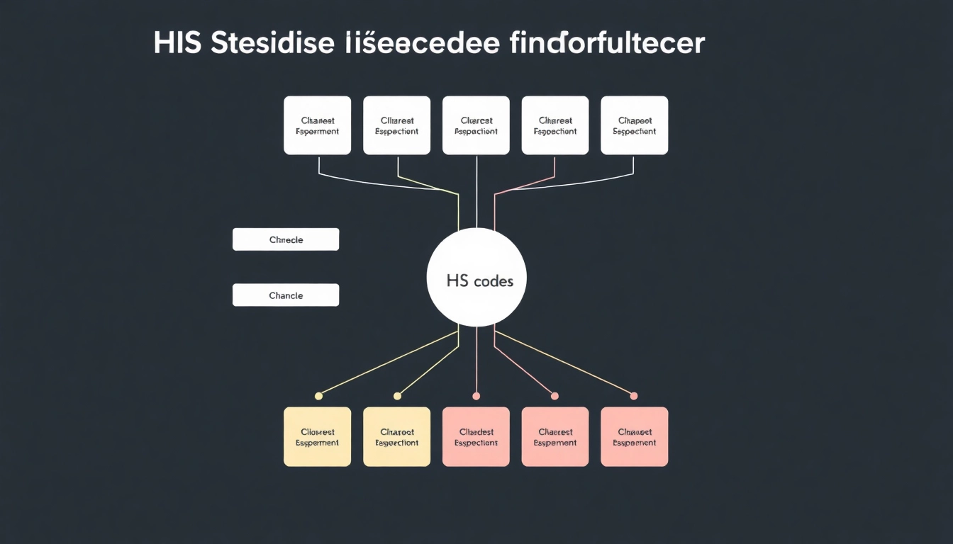 Visualisieren Sie die Verwendung von HS Codes in internationalen Handelsprozessen mit einem anschaulichen Diagramm.