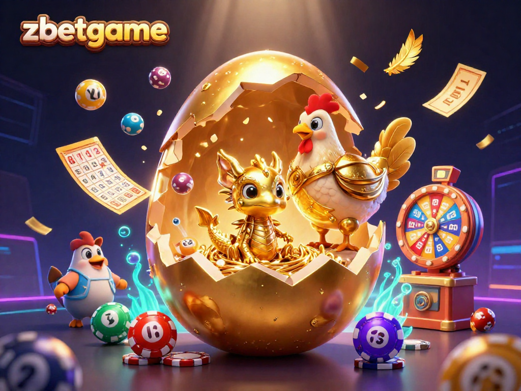 Experience thrilling wins with zbetgame in this dynamic 3D illustration of gaming excitement.