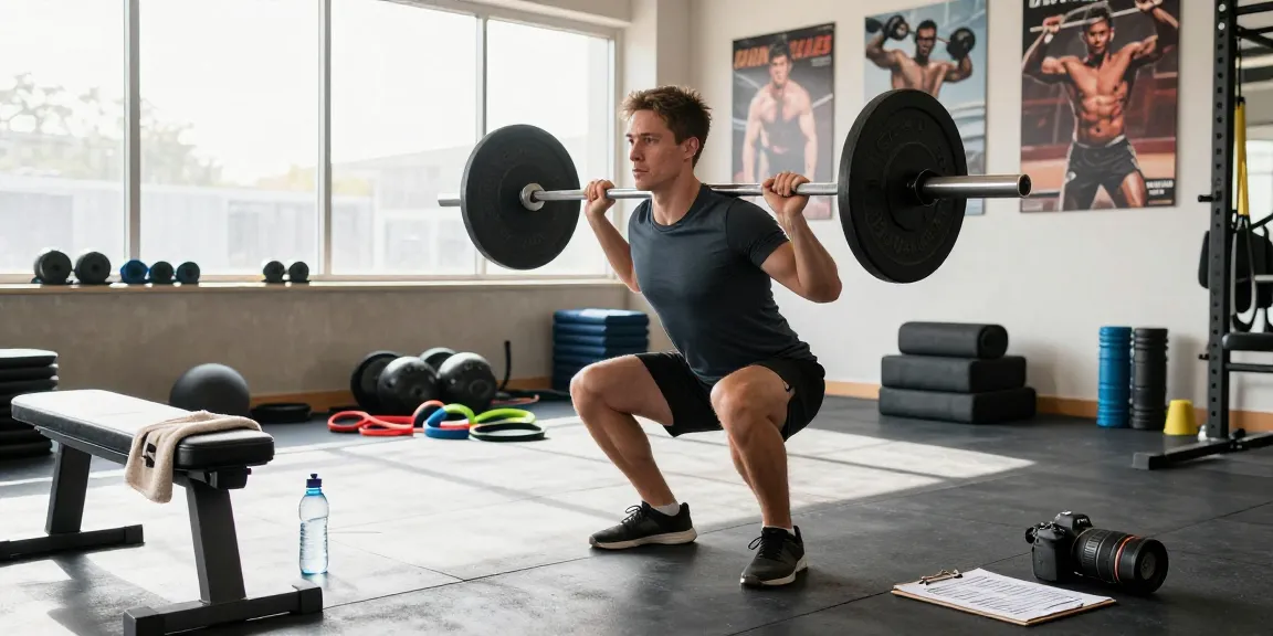 Engagierter Athlet trainiert im Fitnesscenter von Steroidshop während einer energiegeladenen Trainingseinheit.
