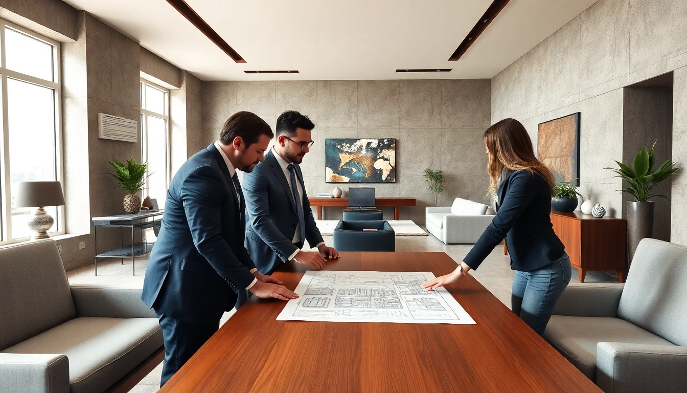 Immobilienmakler Frankfurt Riedberg berät Kunden in modernem Büro mit natürlichem Licht.