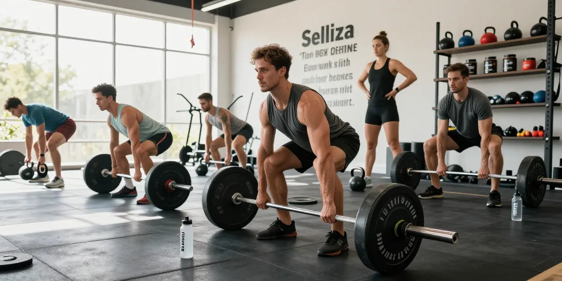 Selliza Shop in Aktion: Athleten im Fitnessstudio nutzen Selliza Pharma Produkte beim Training, um ihre Leistung zu steigern.
