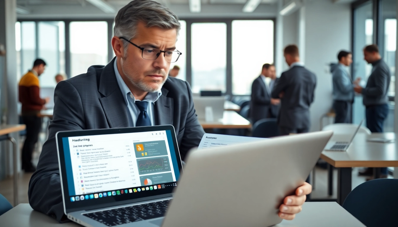 Headhunter Ingenieure assists engineers in a modern office setting with job discussions.