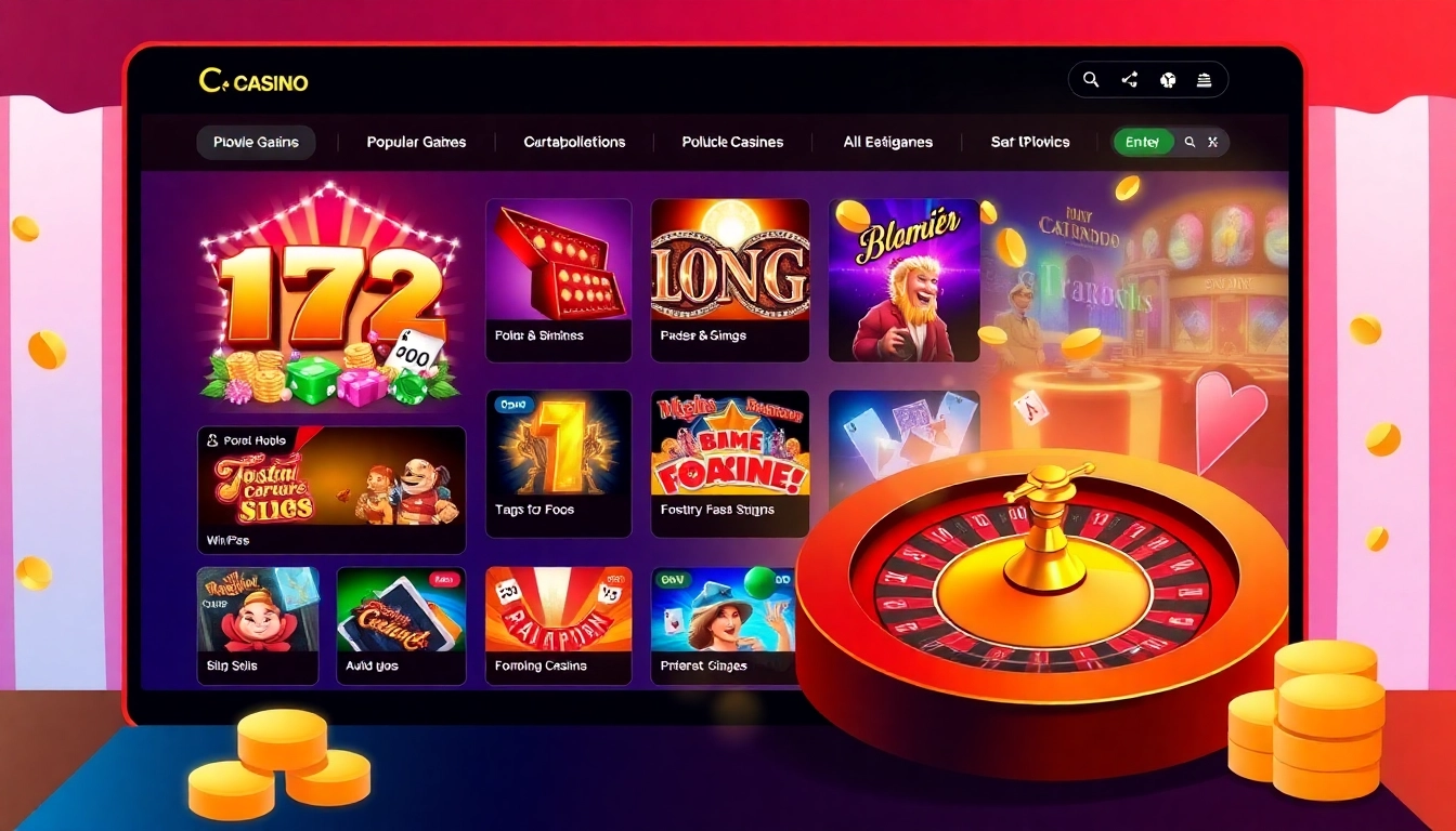 Engaging online casinos Österreich interface showcasing popular games like slots and roulette for players.