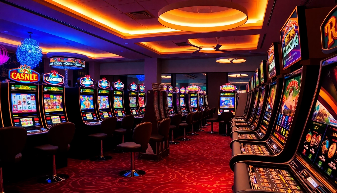 Spiele im Casino online mit lebhaften Spielautomaten und einladender Atmosphäre.