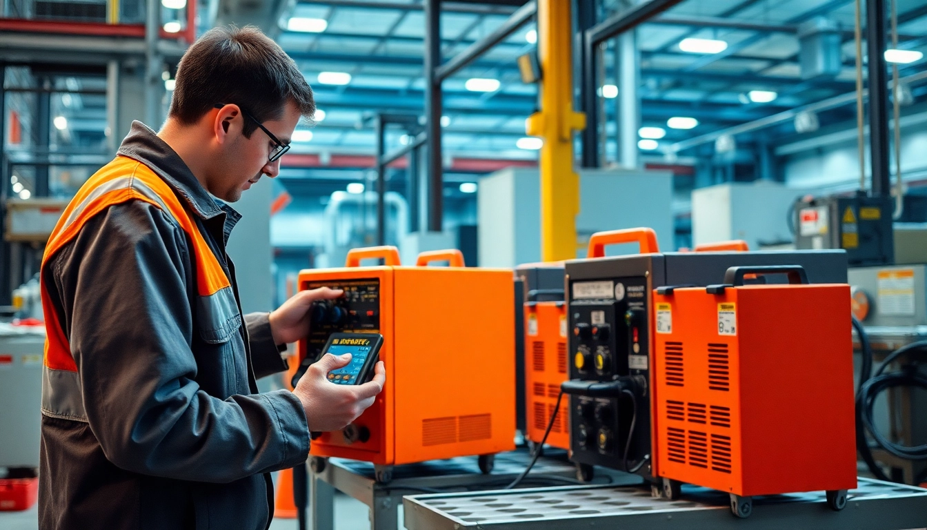 Conducting Prüfung ortsveränderlicher elektrischer Betriebsmittel on electrical devices in a safe environment.