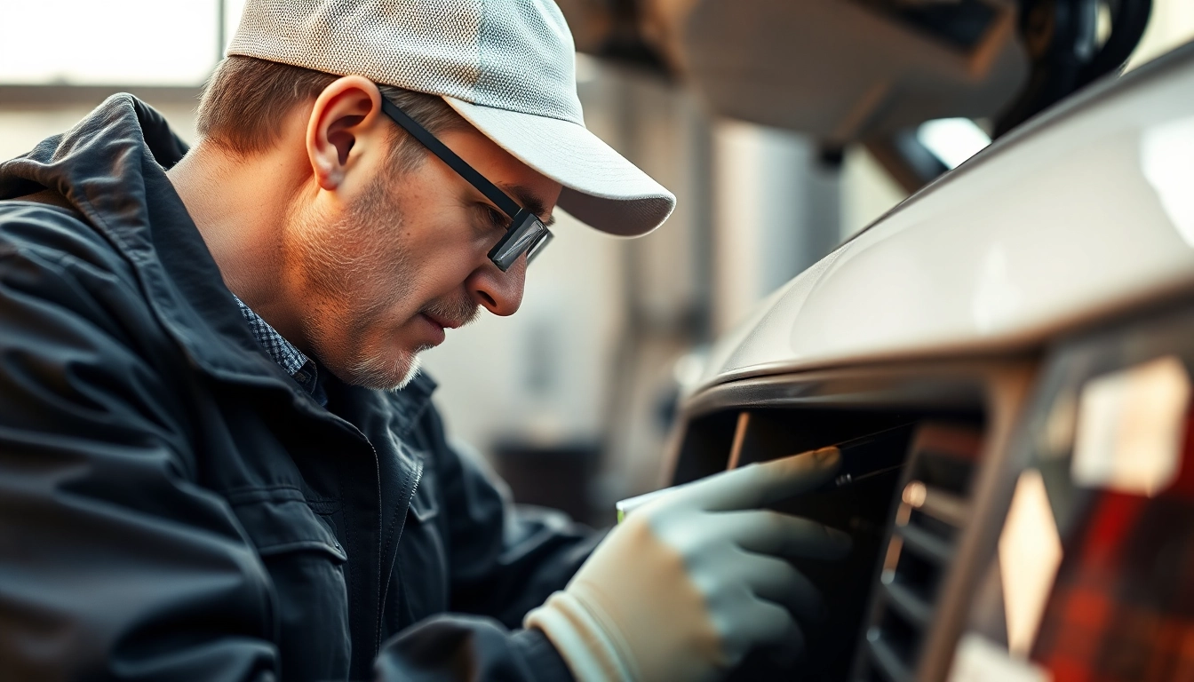 Expert Kfz Gutachter Köln inspecting a vehicle for damages.