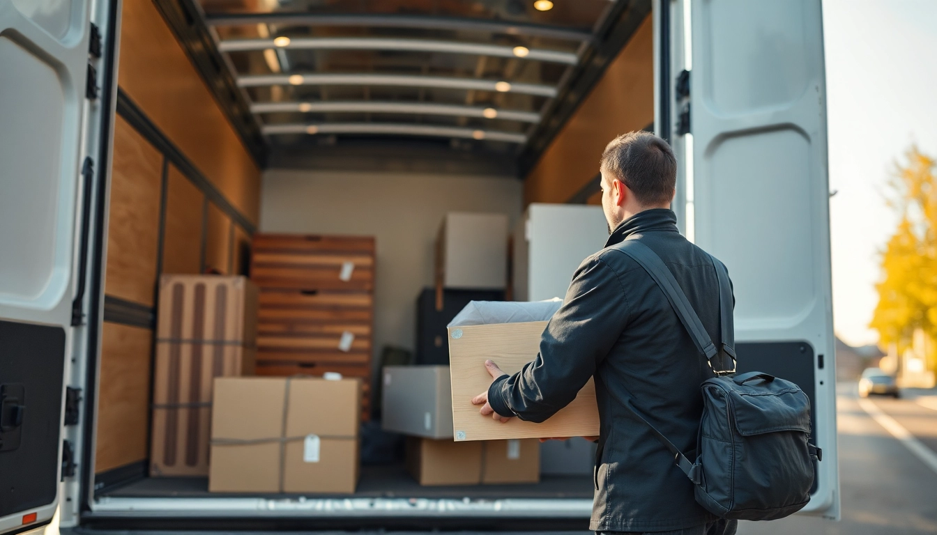 Umzugsunternehmen Wipperfürth hilft beim sicheren Transport von Möbeln in einem modernen LKW.