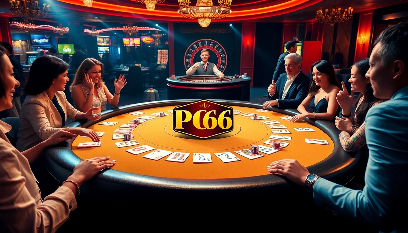 Experience the thrill at a PG66 poker table with colorful chips and elegant game ambiance.