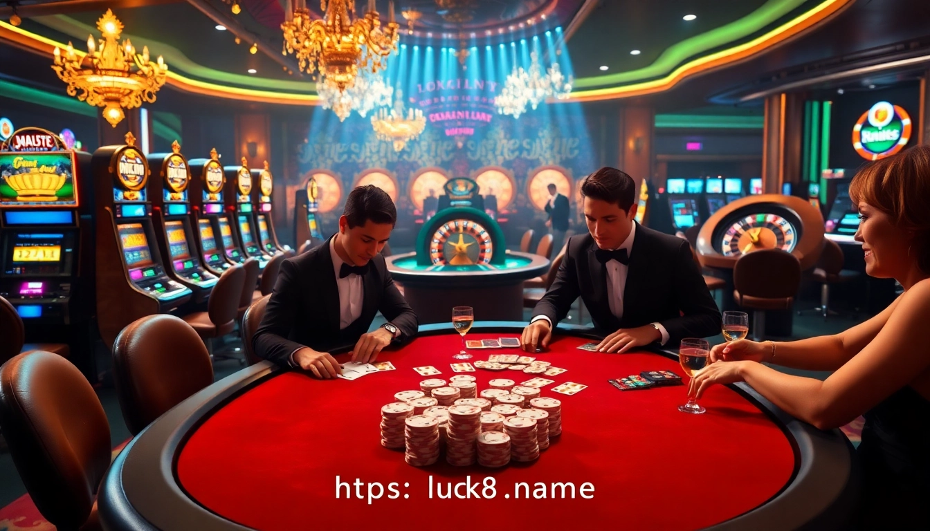Experience the thrill of high-stakes poker at https://luck8.name/ with luxurious casino elements.