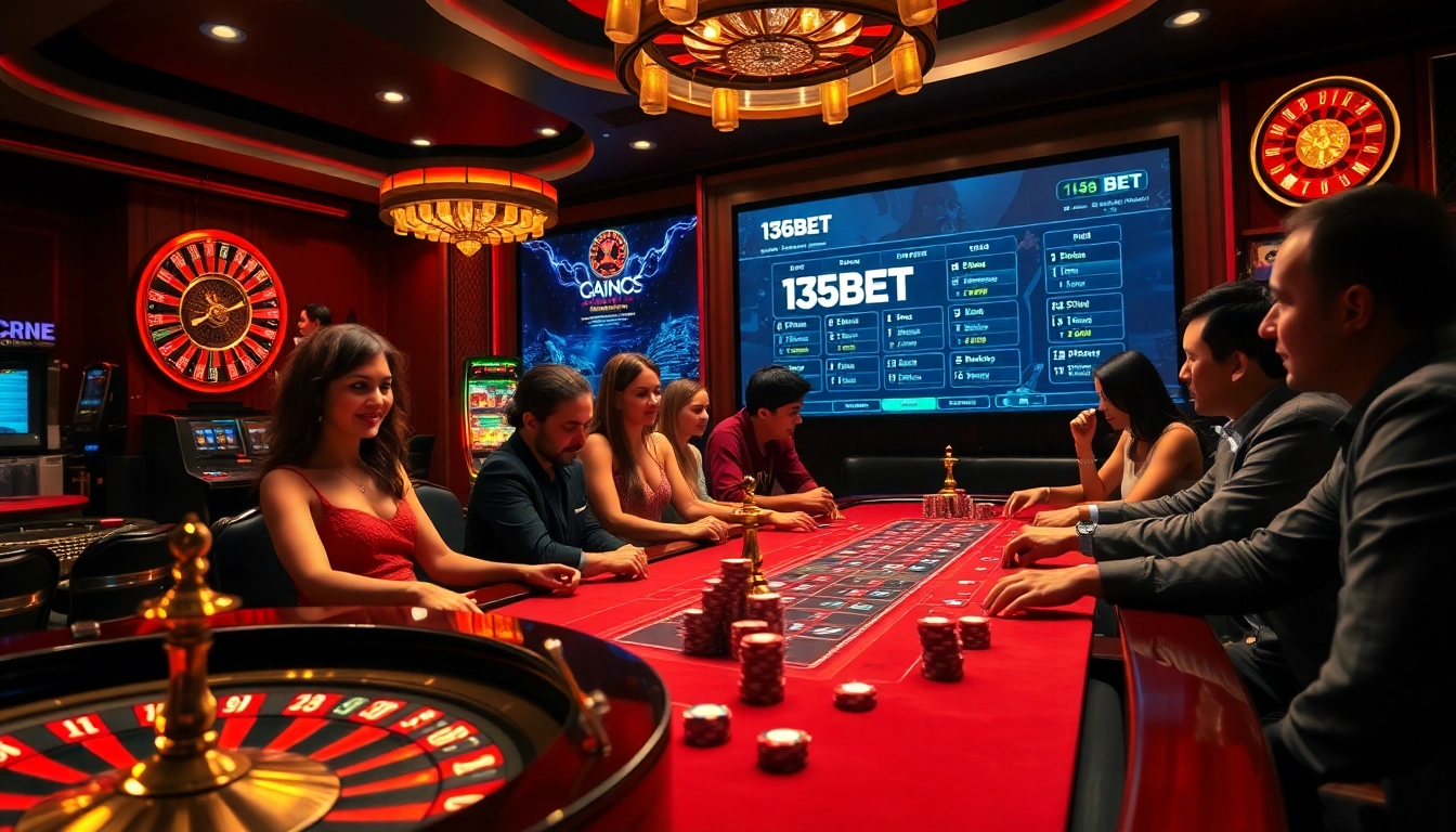Experience thrilling gaming adventures at https://136bett.com.br/ with vibrant casino elements and cheerful players.