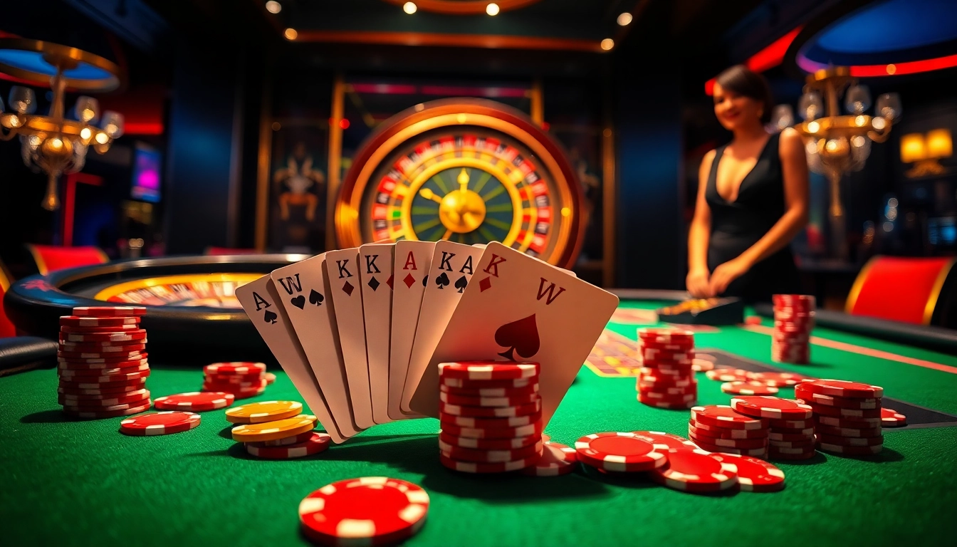 Experience the thrill of WW 88 casino gaming with vibrant poker chips and a roulette wheel.