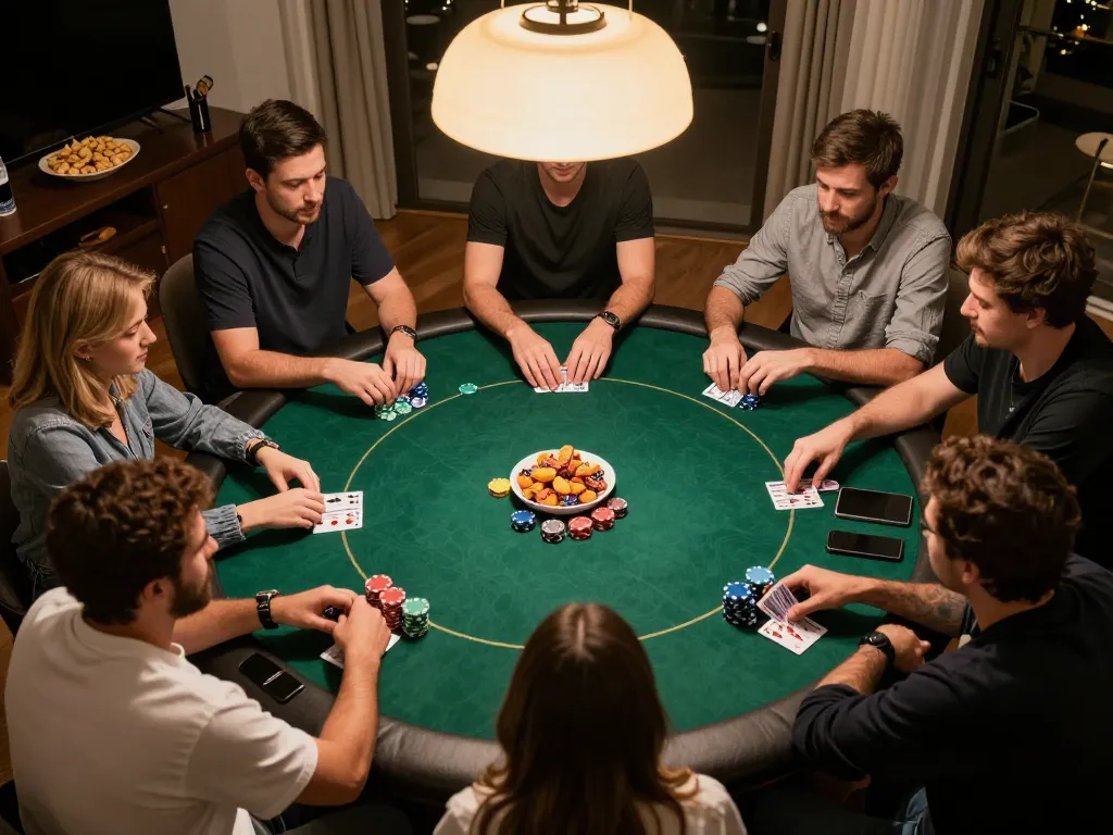 Tải app Bsport and enjoy thrilling poker games during a home poker night.