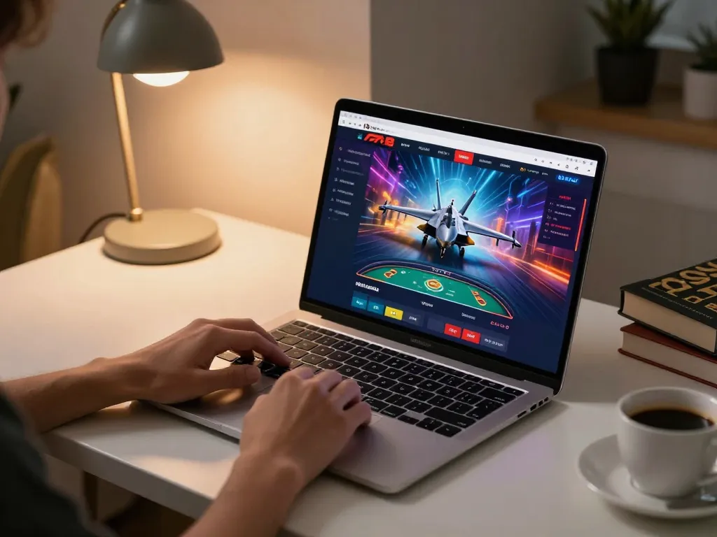 Engaging in strategic online gameplay at F168's platform in a cozy home setup