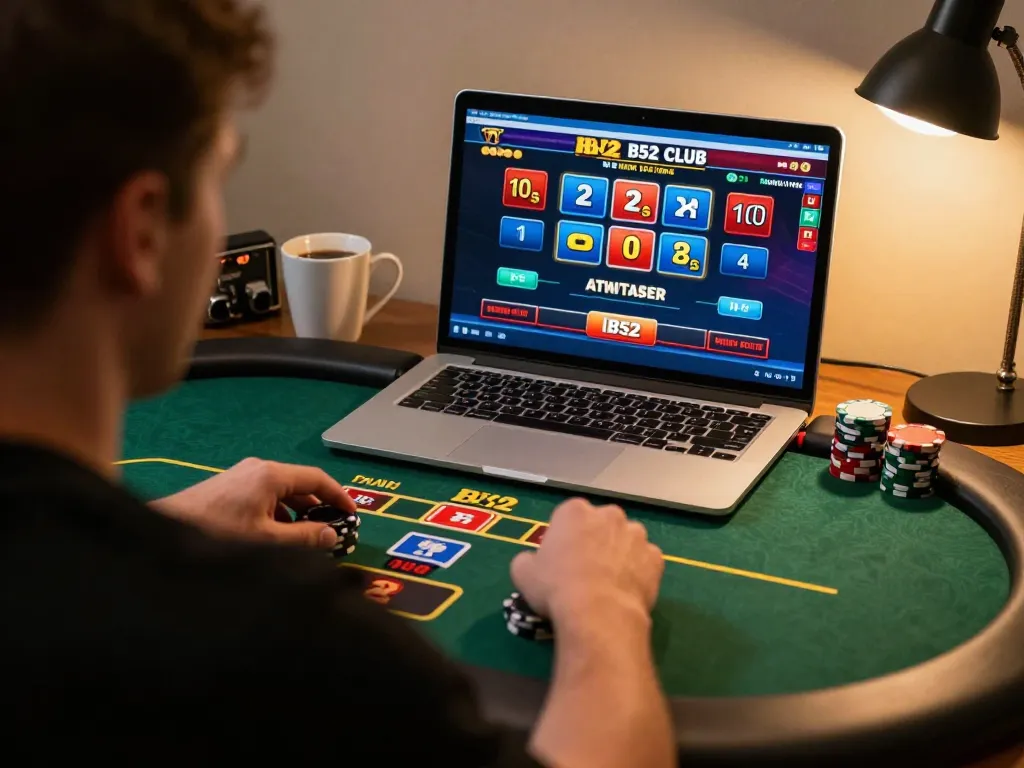 Người chơi B52 club phân tích chiến lược poker trong một phiên chơi game online căng thẳng